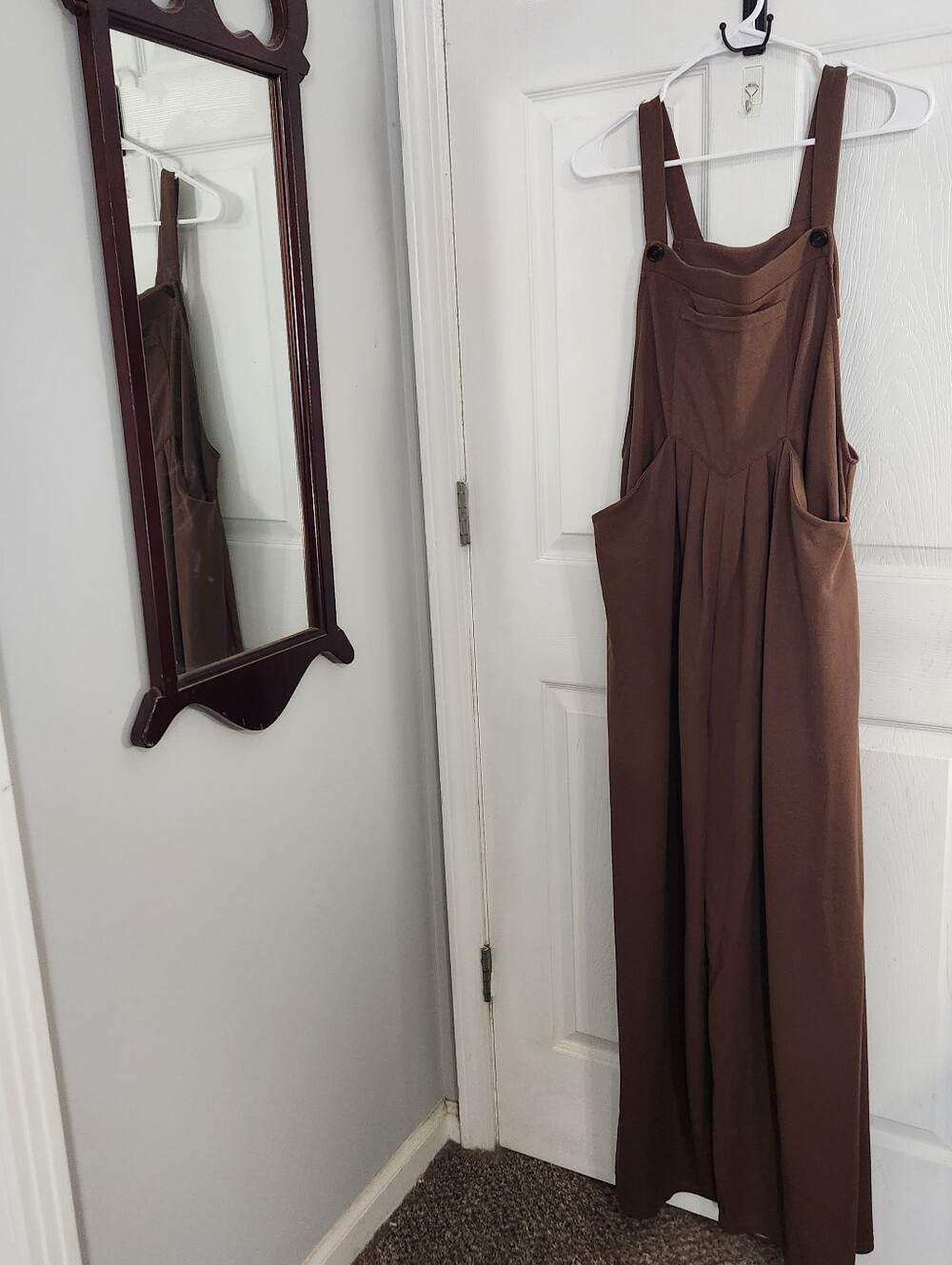 NWT Halara brown overalls size XL lagenlook boho hippie countrycore slouchy - Picture 2 of 13